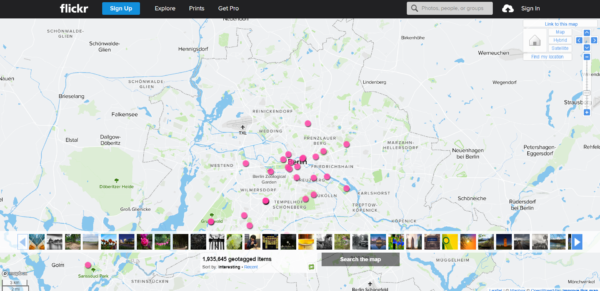 Geotagging Map Flickr