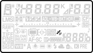D810 Top LCD new GPS icon