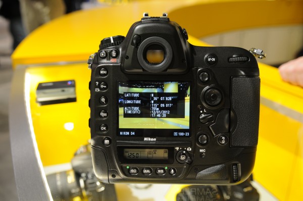 Nikon D4 with GPS data (back)
