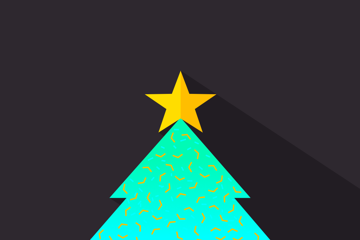 Christmas tree in foolography style