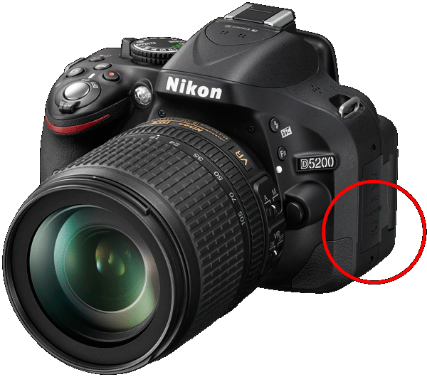 Nikon D5200 GPS Port