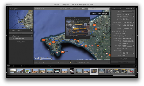 Lightroom 4 Senegal Map