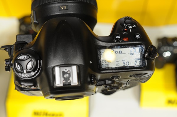 Nikon D4 with GPS icon (top view)